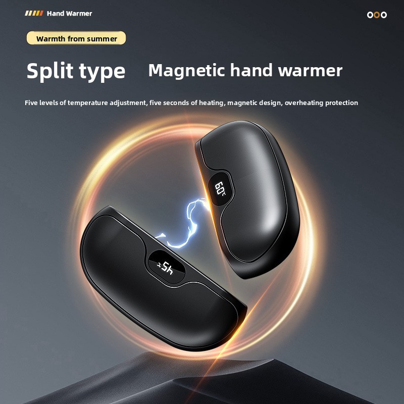 Hand Warmer Electric - Penghangat Tangan Magnetik, Pengisian Daya USB,
