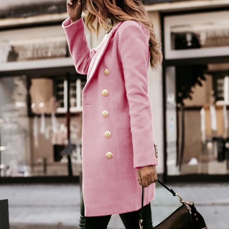 Wool Coat Peacoat - 652F Mantel Musim Gugur Musim Dingin