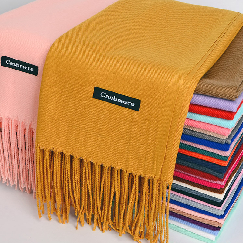 Cashmere Pashmina Wrap - Syal Kasmir Imitasi Multifungsi Syal Tebal