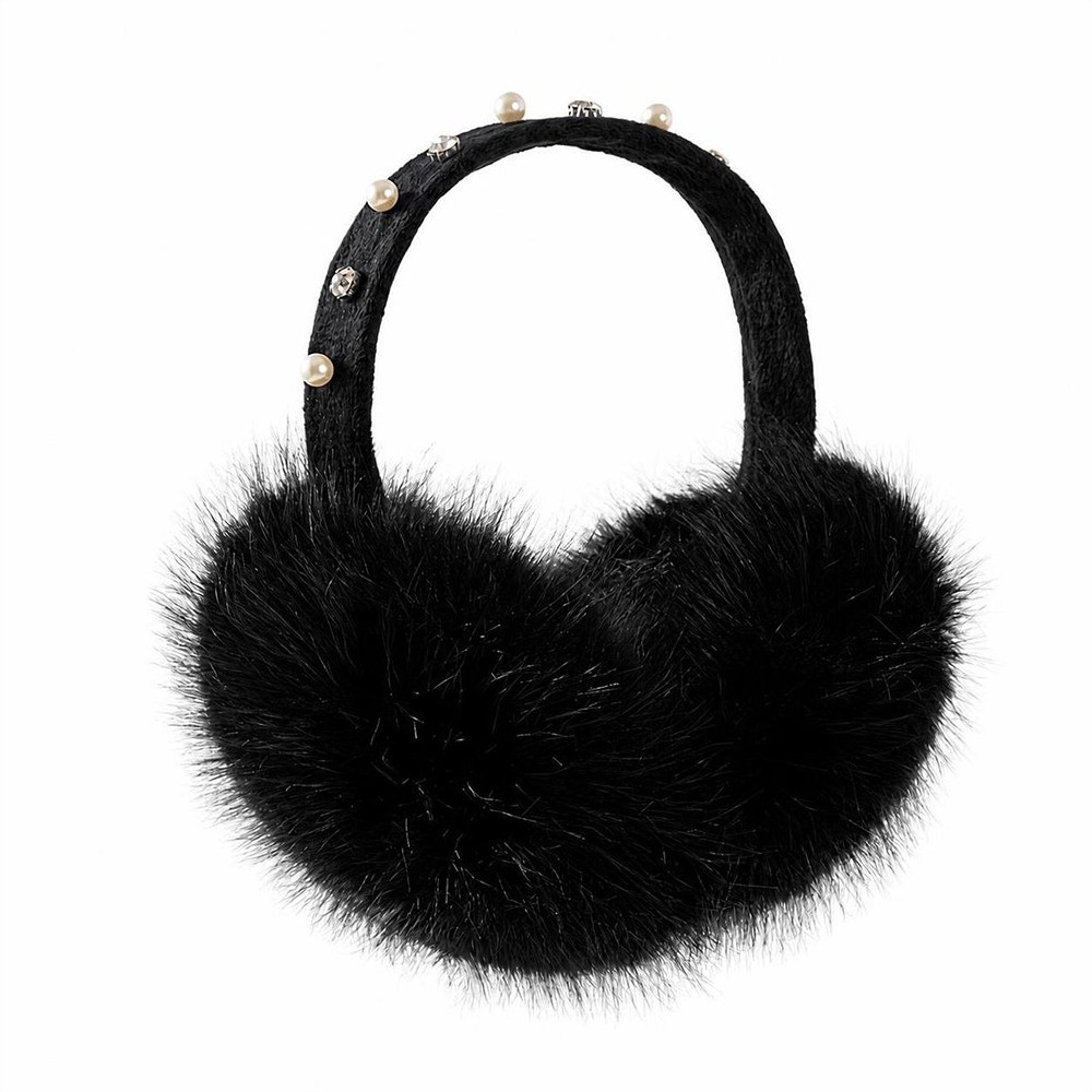Earmuffs Foldable - Penutup Telinga Bulu Imitasi Baru, Lembut,