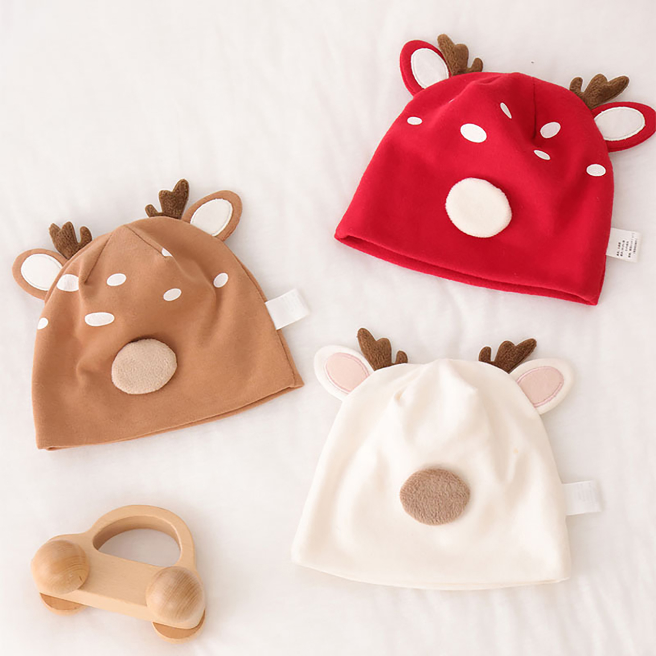 Knit Beanie Hat Warm - Topi Bayi Rusa Kecil yang Lucu,