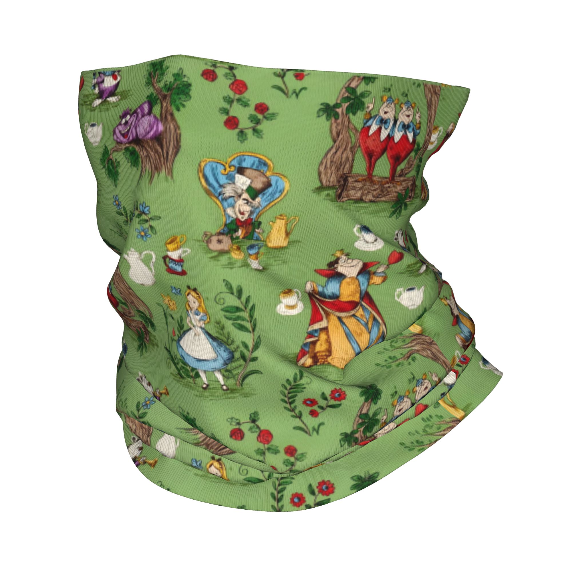 Neck Gaiter Fleece - Bandana A-Alice in W-Wonderland Kustom, Penghangat