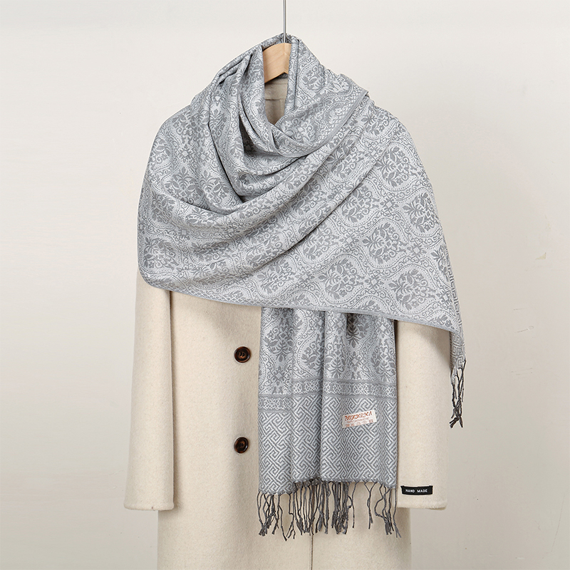 Cashmere Pashmina Wrap - 2024 mewah syal kasmir tebal wanita