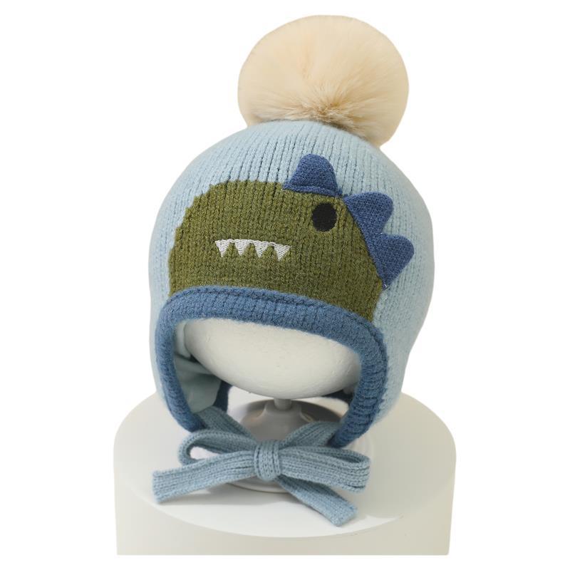 Knit Beanie Hat Warm - Topi Pompom Hewan Kartun Lucu Topi