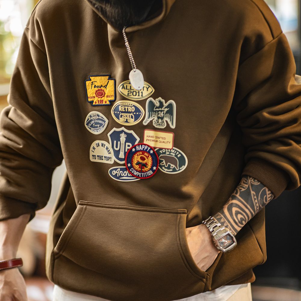 Hoodie Pria Maden Vintage deng - Sherpa Hoodie Fleece ulasan dan harga