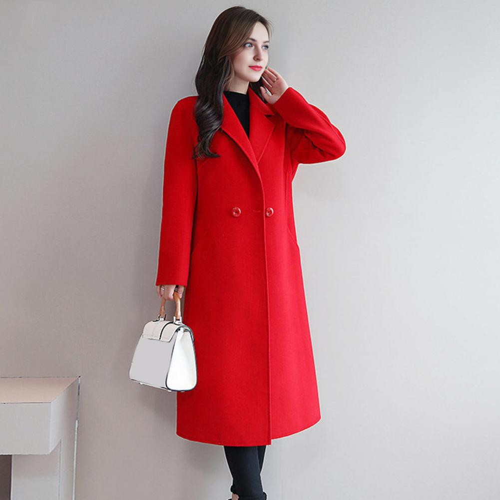 Mantel Wol Wanita Warna Solid, - Wool Coat Peacoat ulasan dan harga