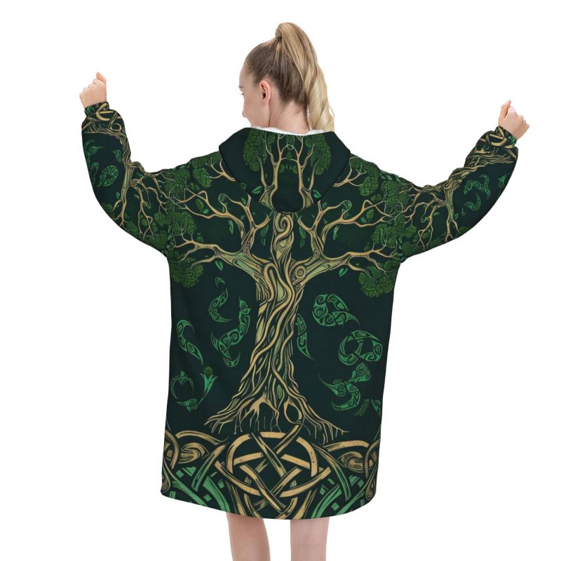 Hoodie Selimut Motif Celtic Po - Sherpa Hoodie Fleece ulasan dan harga