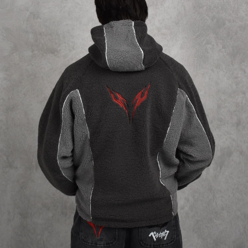 Jaket Hoodie Sherpa Fleece War - Sherpa Hoodie Fleece ulasan dan harga