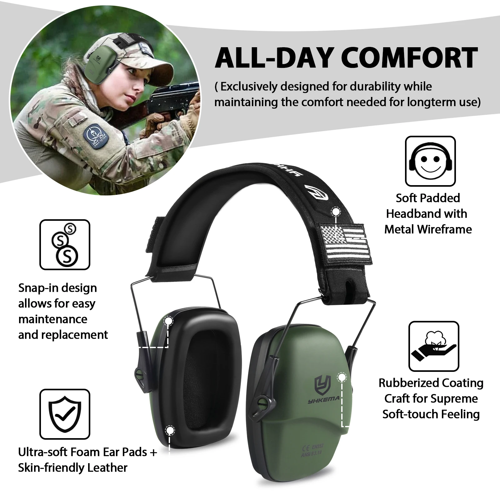 Penutup Telinga Menembak Pasif - Earmuffs Foldable ulasan dan harga