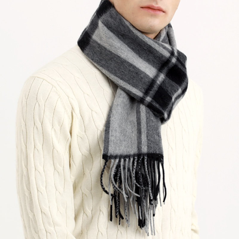 Syal Pashmina Syal Wol Kotak-k - Wool Scarf Men ulasan dan harga
